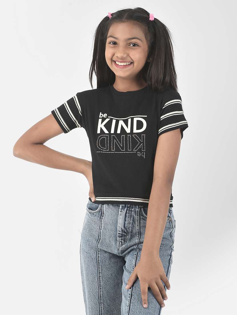 girls round neck top
