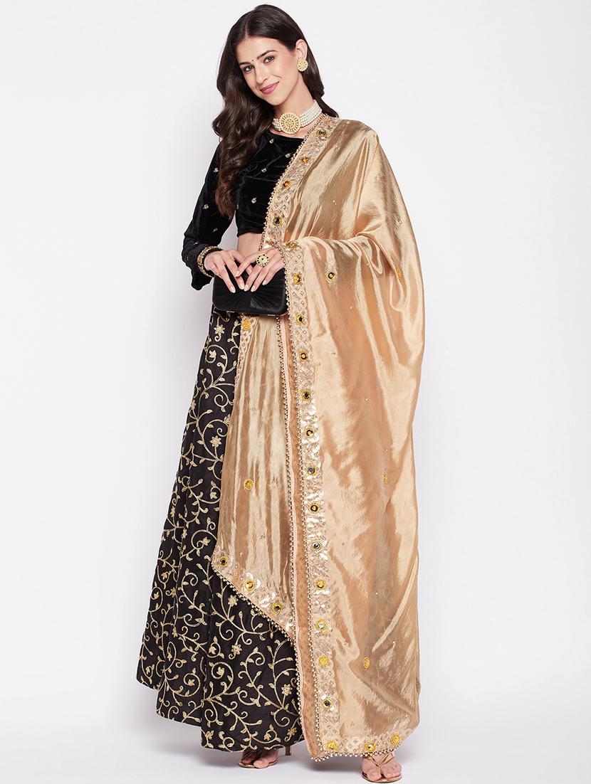 mirror with heavy gota patti dupatta - 19795890 - Standard Image - 1