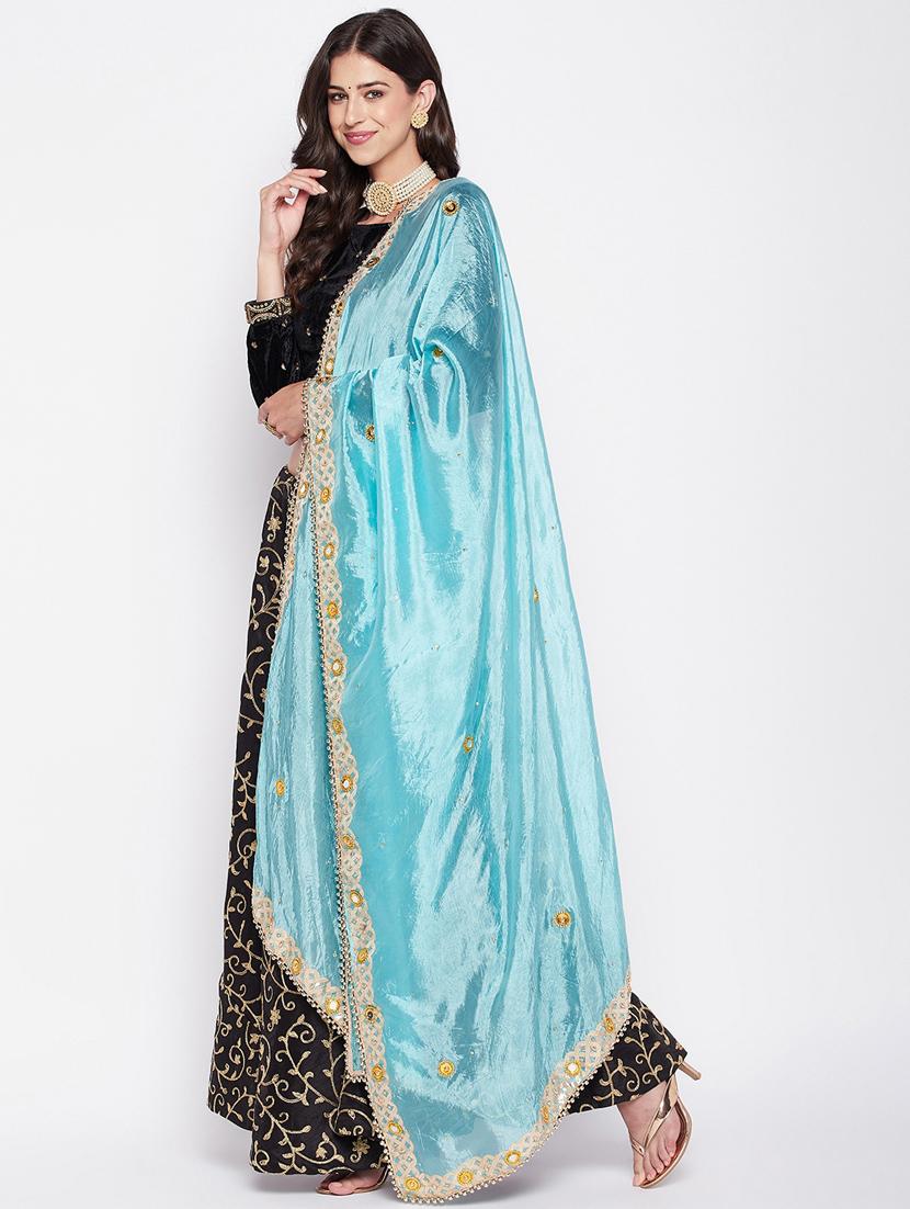 mirror with heavy gota patti dupatta - 19795892 - Standard Image - 1