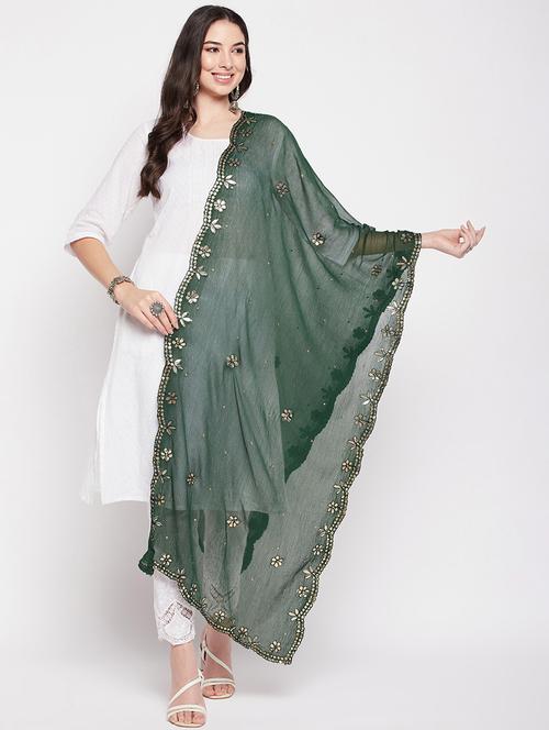 gota work embroidered dupatta - 19795943 - Standard Image - 0