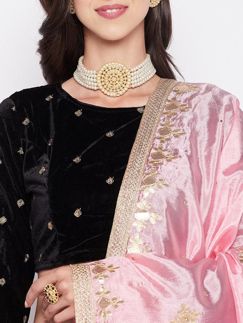 gota work embroidered dupatta - 19795945 - Standard Image - 4