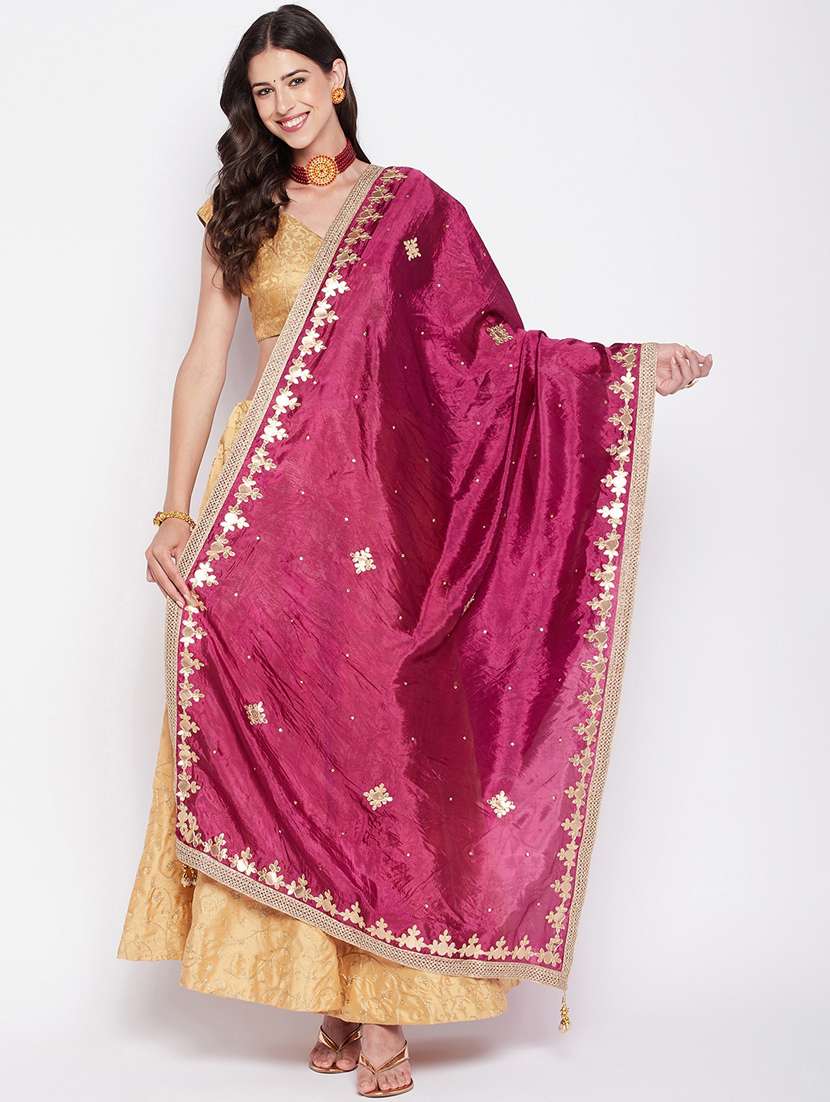 gota work embroidered dupatta