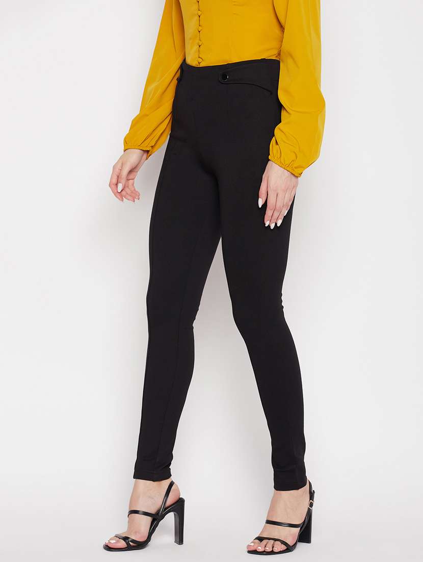 women solid viscose jegging - 19796099 -  Standard Image - 1