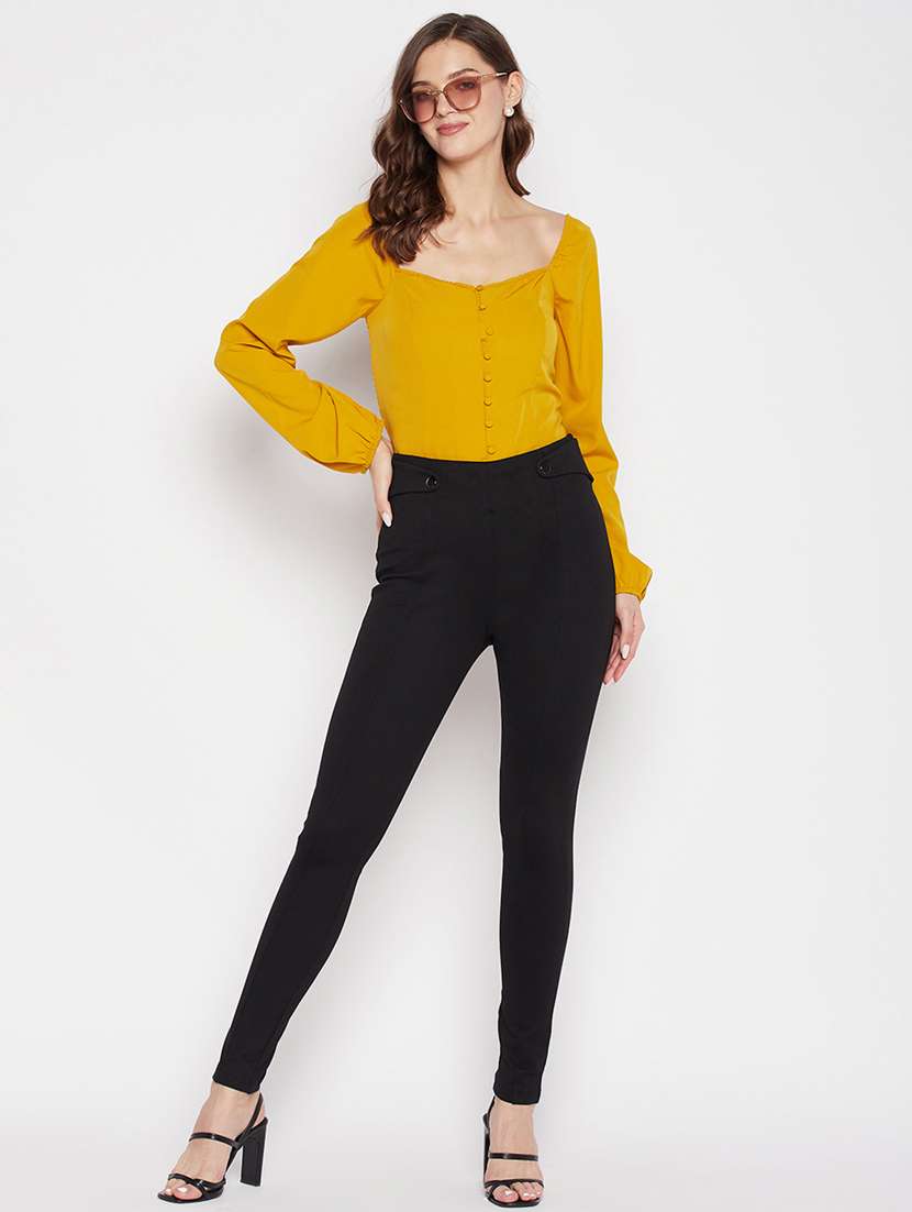 women solid viscose jegging - 19796099 -  Standard Image - 4