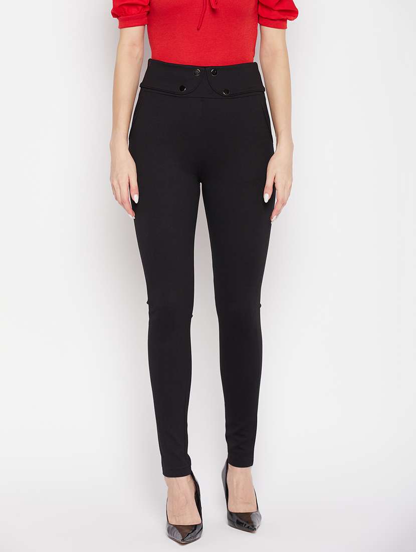 women solid viscose jegging - 19796113 - Zoom Image - 0