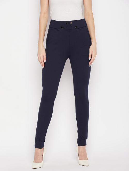 women solid viscose jegging - 19796114 - Standard Image - 0