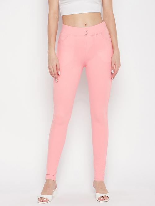 women solid viscose jegging - 19796119 - Standard Image - 0