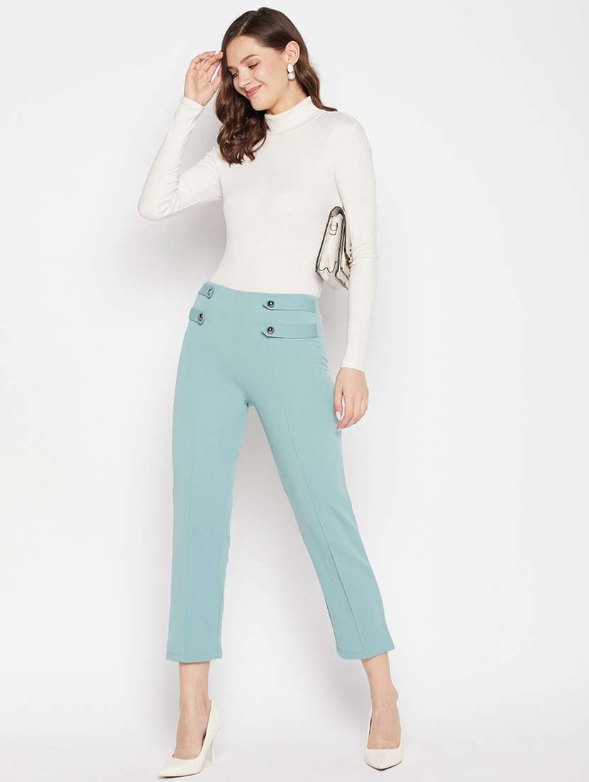 women solid cotton jegging - 19796123 -  Standard Image - 4