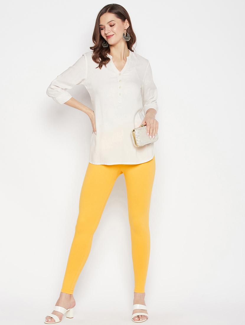 yellow cotton leggings - 19796135 - Standard Image - 4
