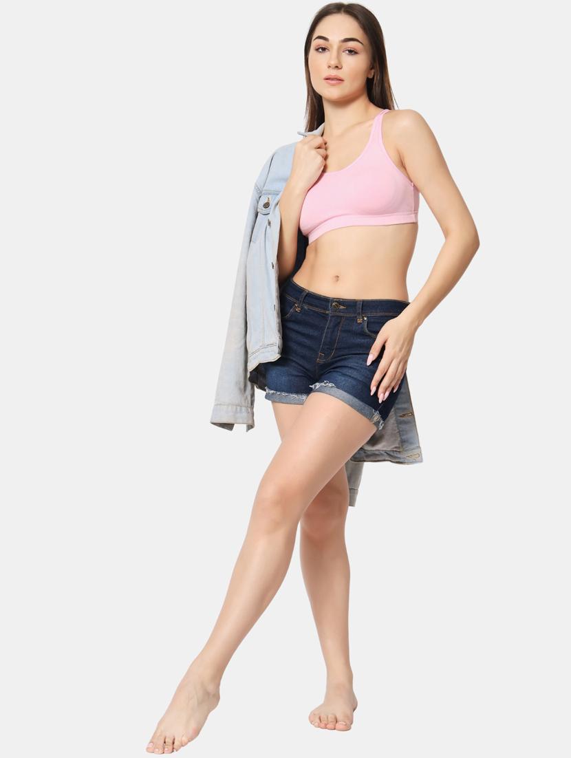 pink lycra sports bra - 19796500 - Standard Image - 4