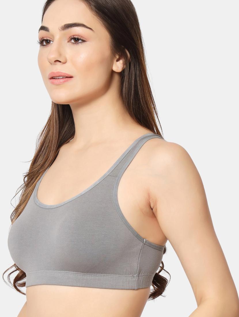 grey lycra sports bra - 19796501 -  Standard Image - 1