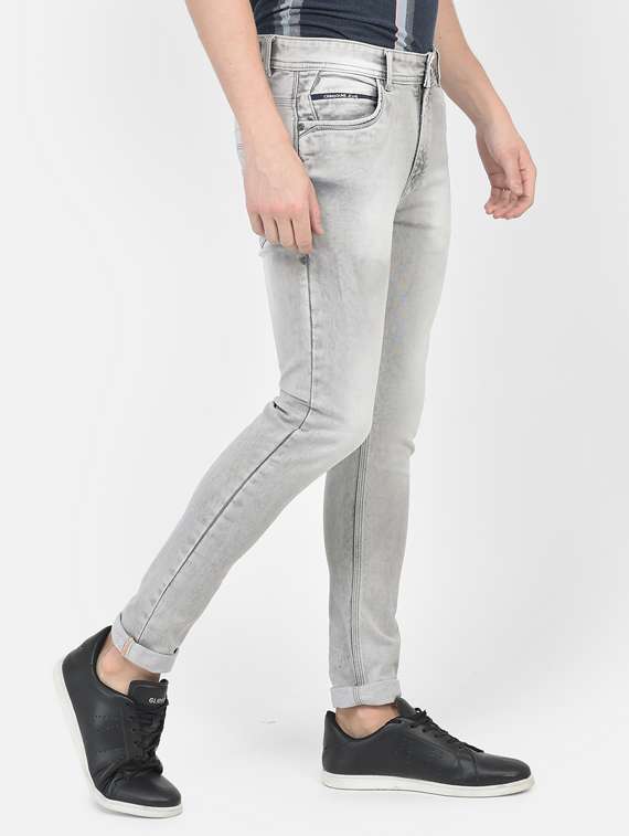 mens skinny fit plain jeans - 19796525 - Standard Image - 1
