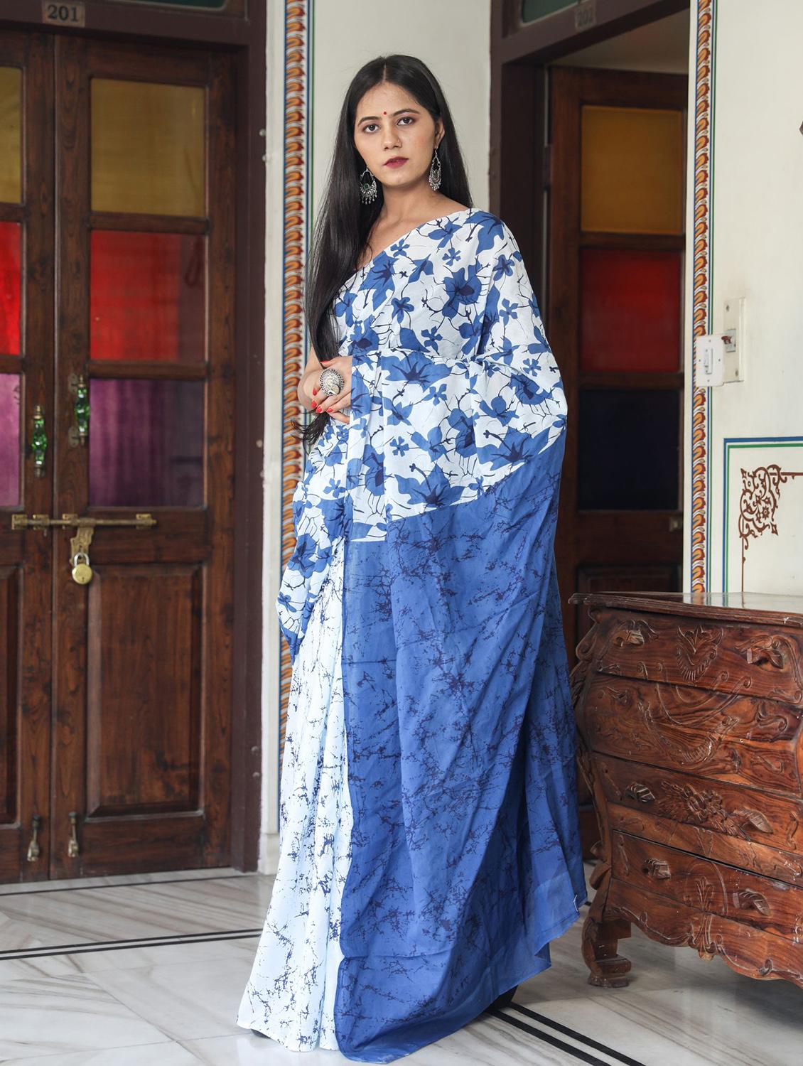 florals printed saree - 19797018 - Standard Image - 1