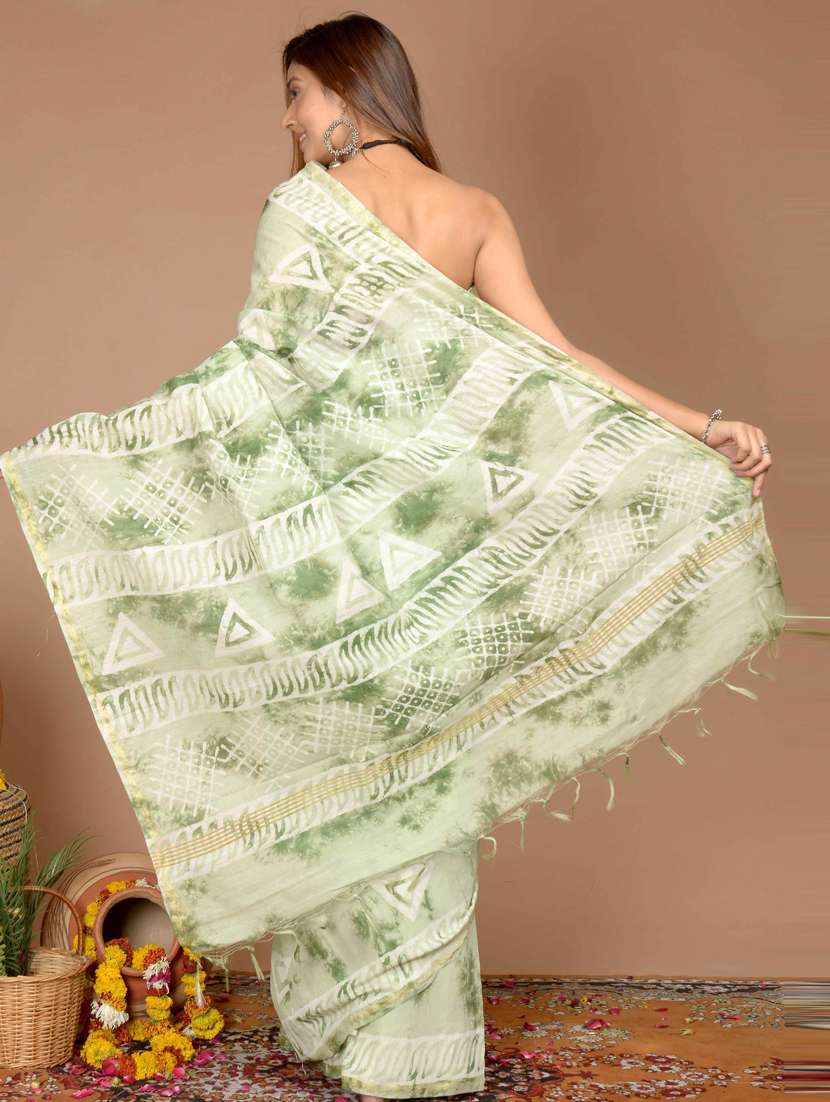 printed saree with blouse - 19797405 -  Standard Image - 1
