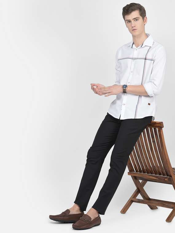 mens color block casual shirt - 19797522 - Standard Image - 4