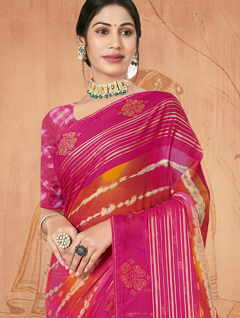 printed saree with blouse - 19802377 -  Standard Image - 1