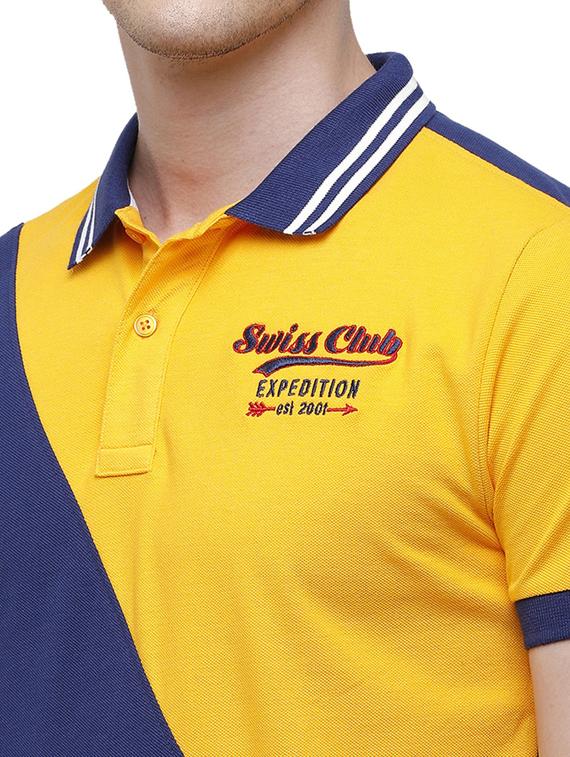 color block cotton polo t-shirt - 19803669 - Standard Image - 4