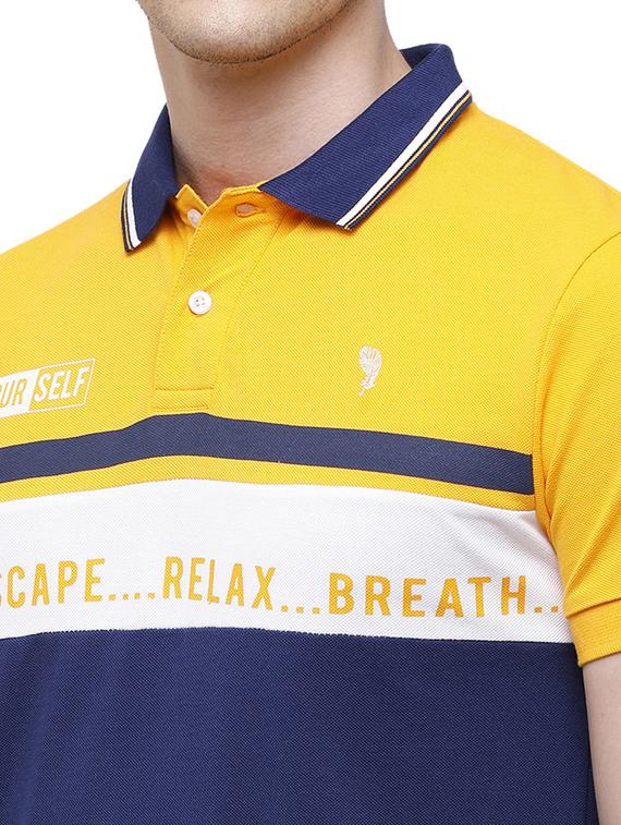 color block cotton polo t-shirt - 19803670 - Standard Image - 4