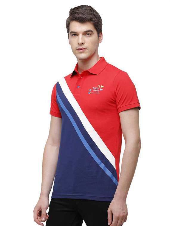 color block cotton polo t-shirt  - 19803671 -  Standard Image - 1