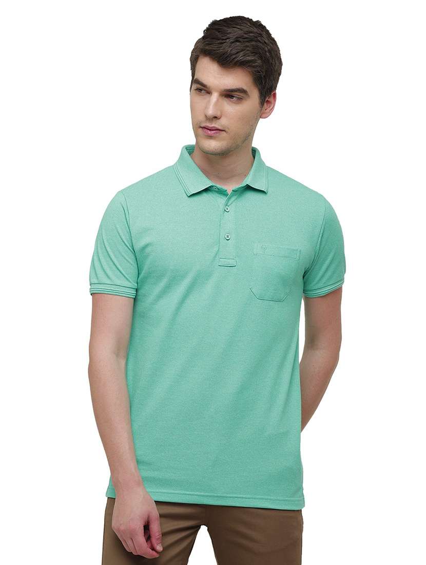 men solid cotton polo t-shirt 