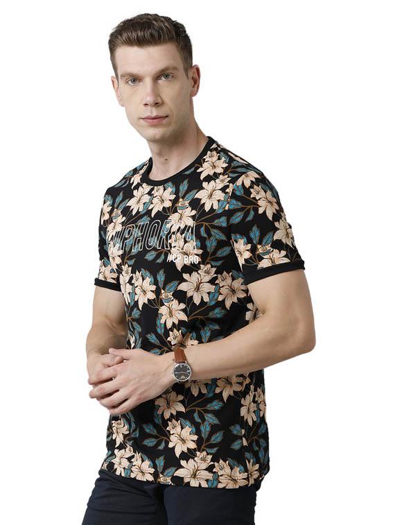 round neck floral printed regular t-shirt - 19803861 -  Standard Image - 1