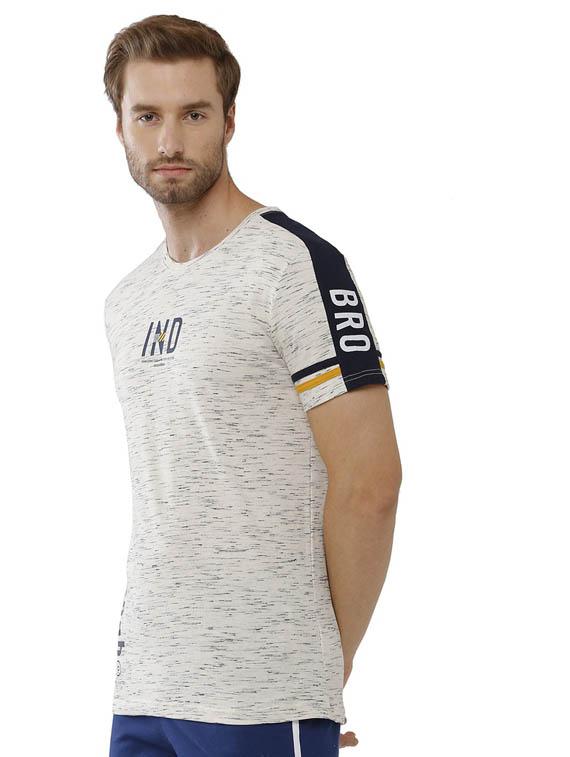 round neck printed regular t-shirt - 19803865 - Standard Image - 1