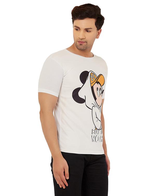 round neck printed regular t-shirt - 19805172 - Standard Image - 1