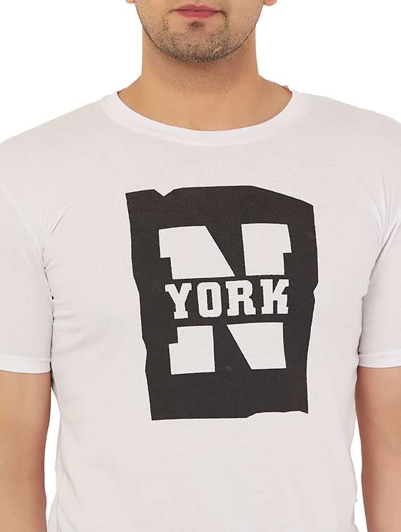 round neck printed regular t-shirt - 19805190 -  Standard Image - 4