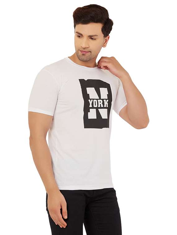 round neck printed regular t-shirt - 19805191 -  Standard Image - 1