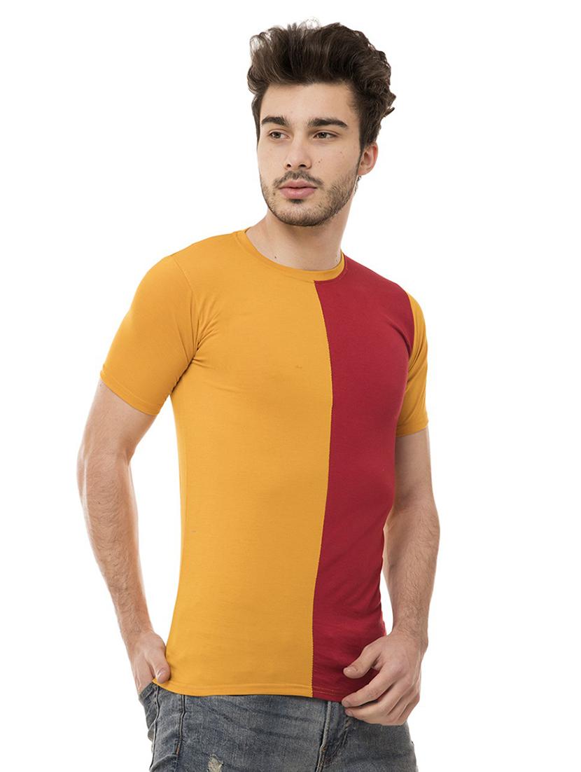crew neck color block t-shirt - 19806371 - Standard Image - 1