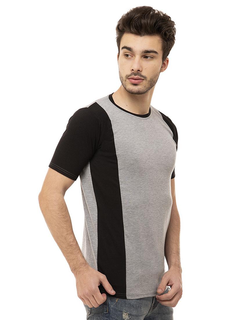 color block round neck regular t-shirt - 19806372 - Standard Image - 1
