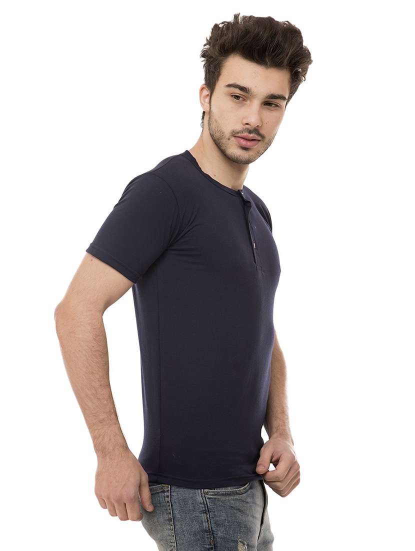 henleys neck solid regular t-shirt - 19806673 -  Standard Image - 1