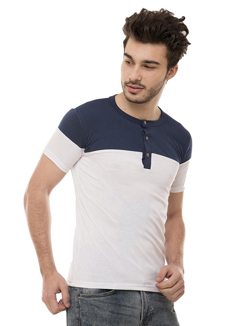 henleys neck color block regular t-shirt - 19806674 - Standard Image - 1