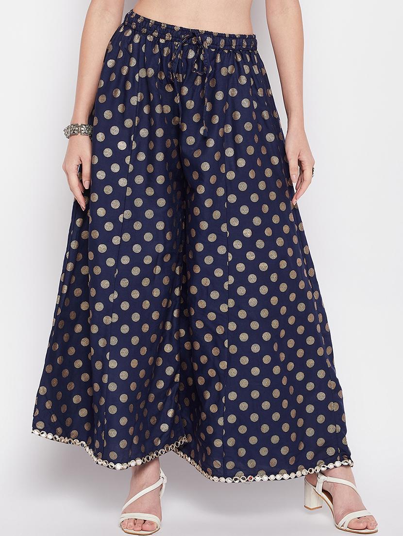  mid rise printed flared palazzo - 19807802 -  Zoom Image - 0
