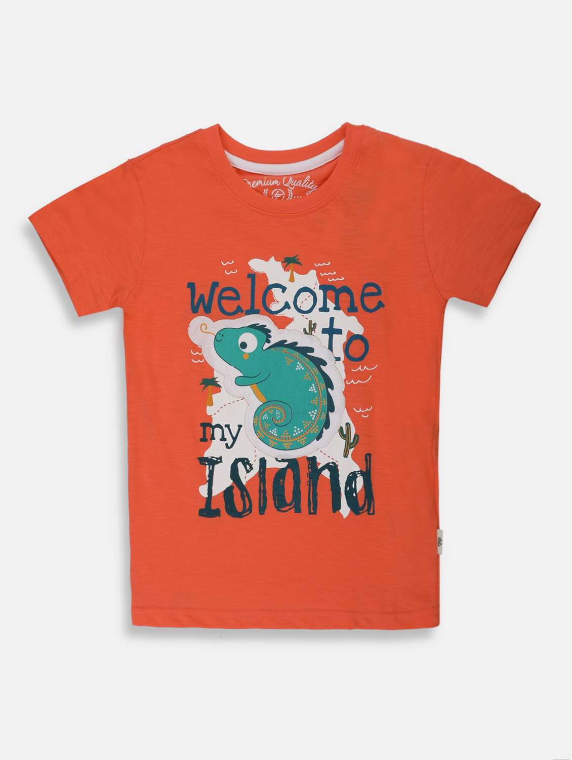 red typography t-shirt