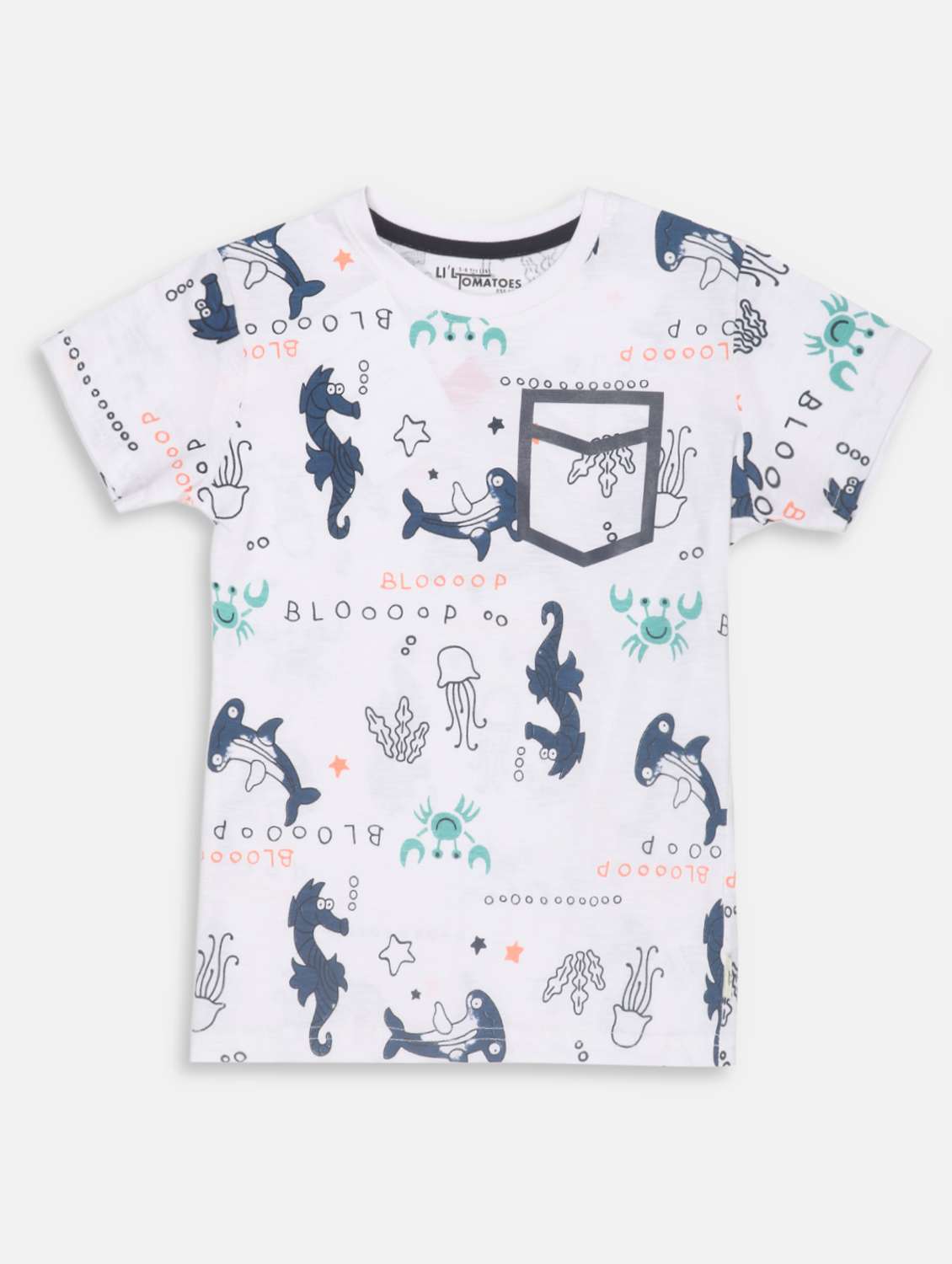 white printed t-shirt