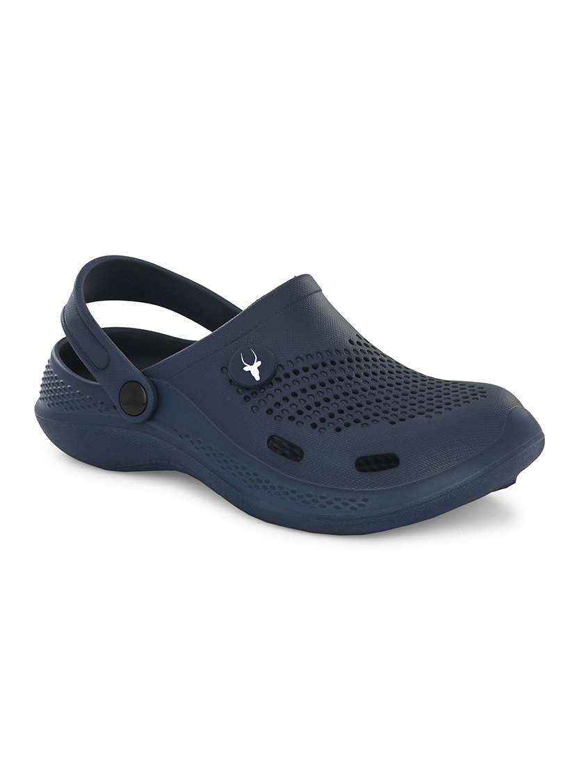 navy blue solid crocs