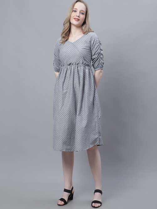 women's fit & flare swiss dots dress - 19810593 -  Standard Image - 0