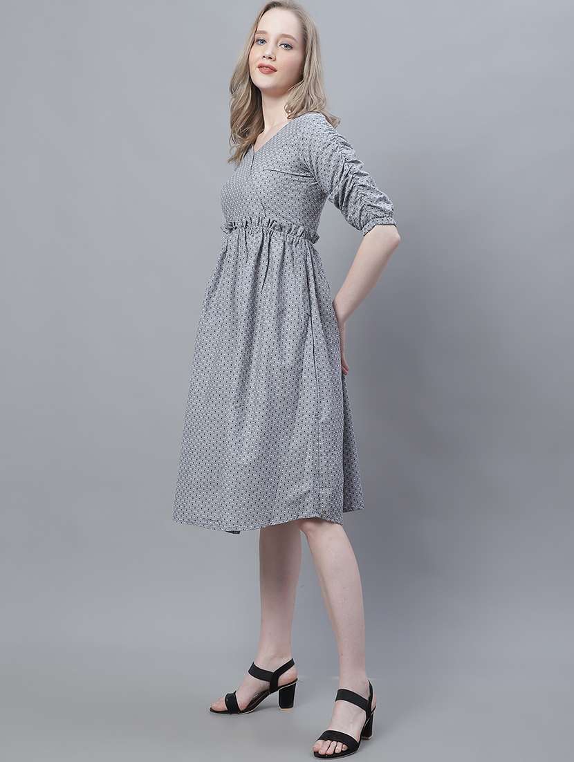 women's fit & flare swiss dots dress - 19810593 -  Standard Image - 1