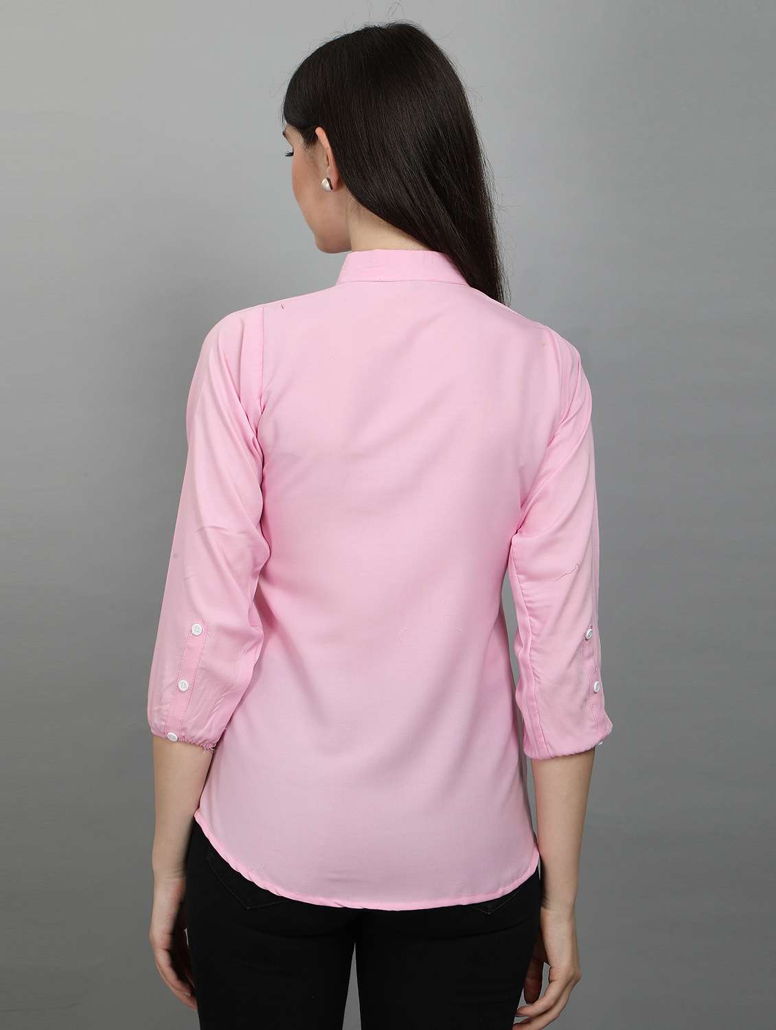 women's straight mandarin neck top - 19811044 -  Standard Image - 1