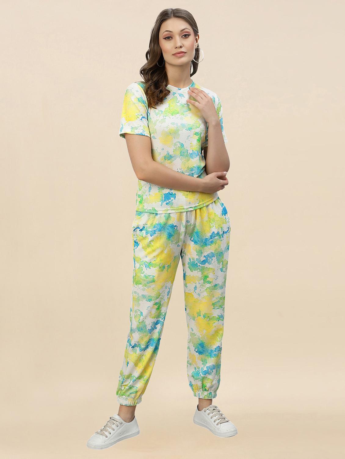 tie & dye pyjama t-shirt nightwear set - 19812651 - Standard Image - 1