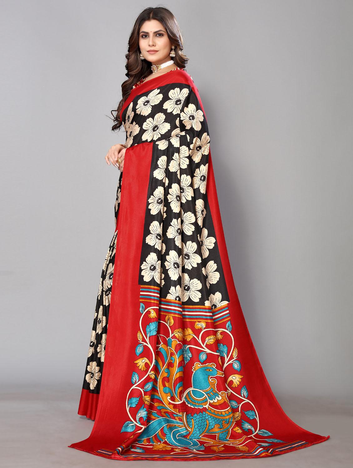 floral printed saree with blouse - 19812892 -  Standard Image - 1
