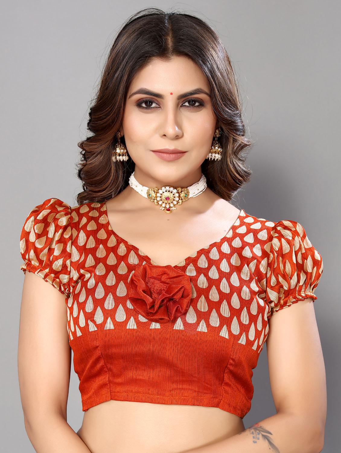 floral printed saree with blouse - 19812893 - Standard Image - 4