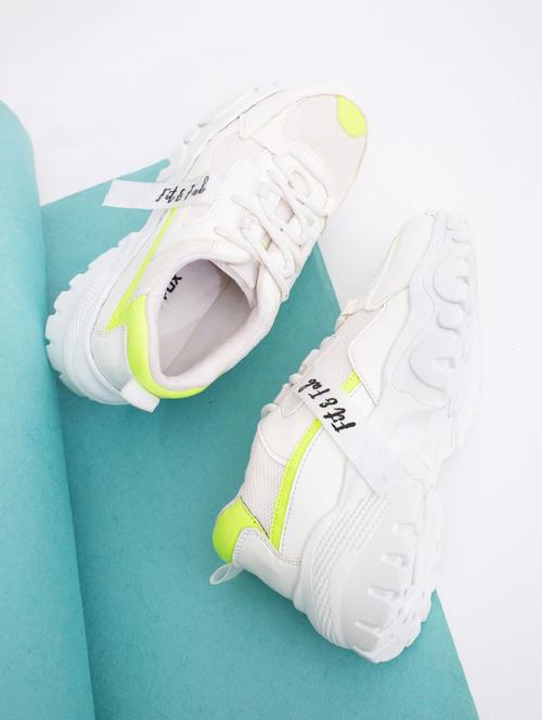 white solid lace-up sneaker - 19813850 - Standard Image - 0