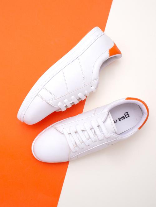 white solid lace-up sneaker - 19813851 - Standard Image - 0