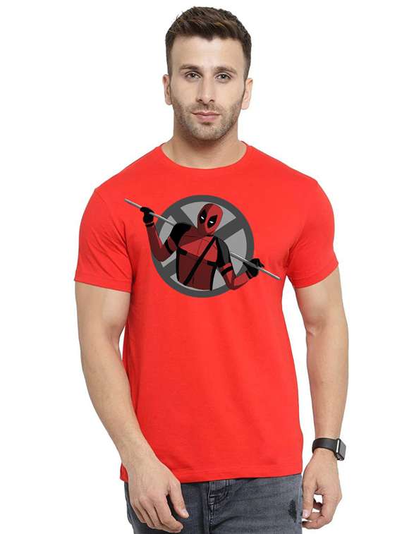 printed round neck regular t-shirt - 19814092 -  Zoom Image - 0