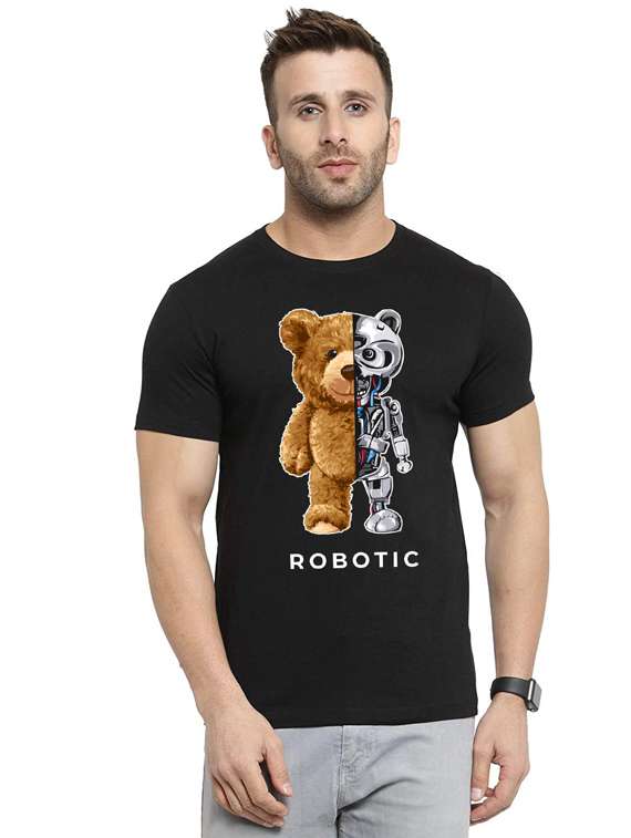 printed round neck regular t-shirt