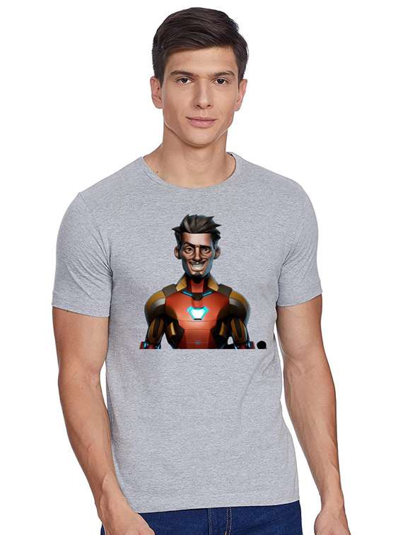 printed round neck regular t-shirt