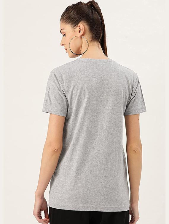 women's front print round neck t-shirt - 19814407 -  Standard Image - 1