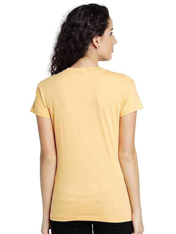 women's chest print round neck t-shirt - 19814413 -  Standard Image - 1